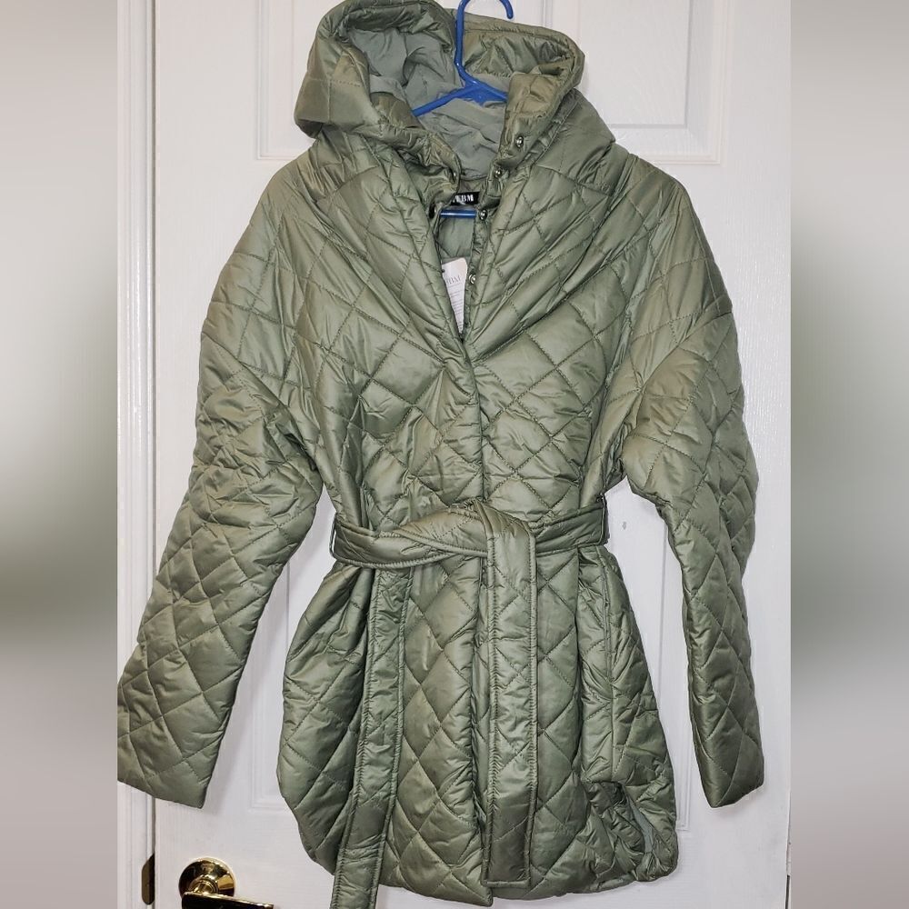 BTFBM NWT Hooded, Quilted, Puffer Coat, Silvery Blue